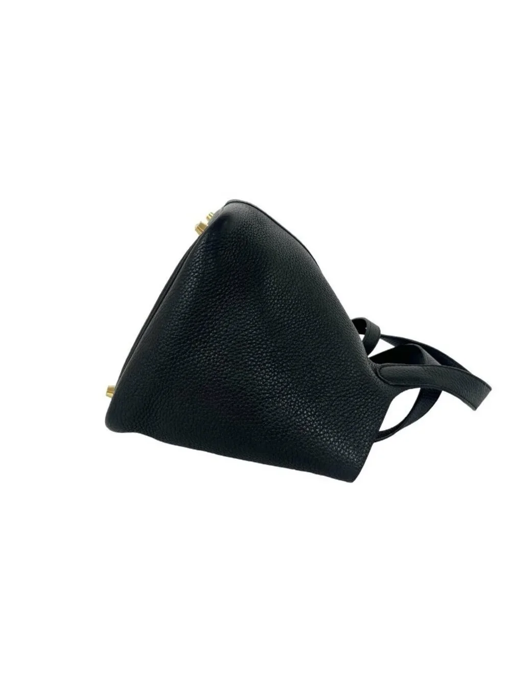 Hermes Picotin Lock PM Taurillon Clemence Leather Handle Tote Bag Black